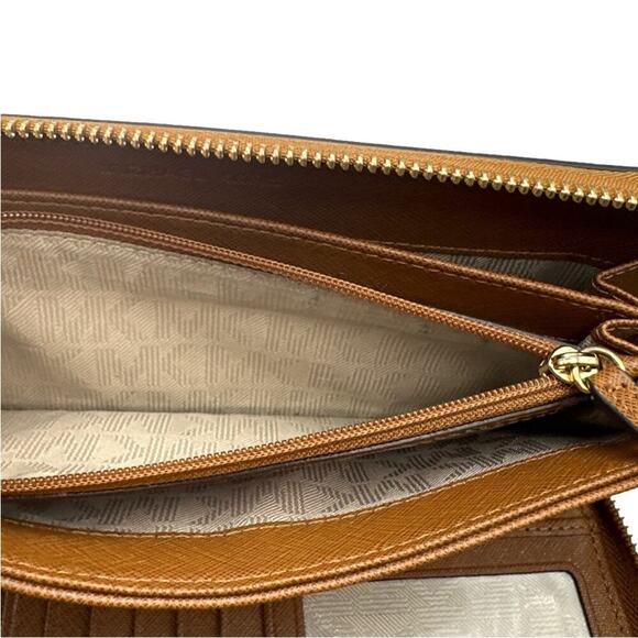 MICHAEL KORS Brown Zip Around Wallet - Picture 9 of 10